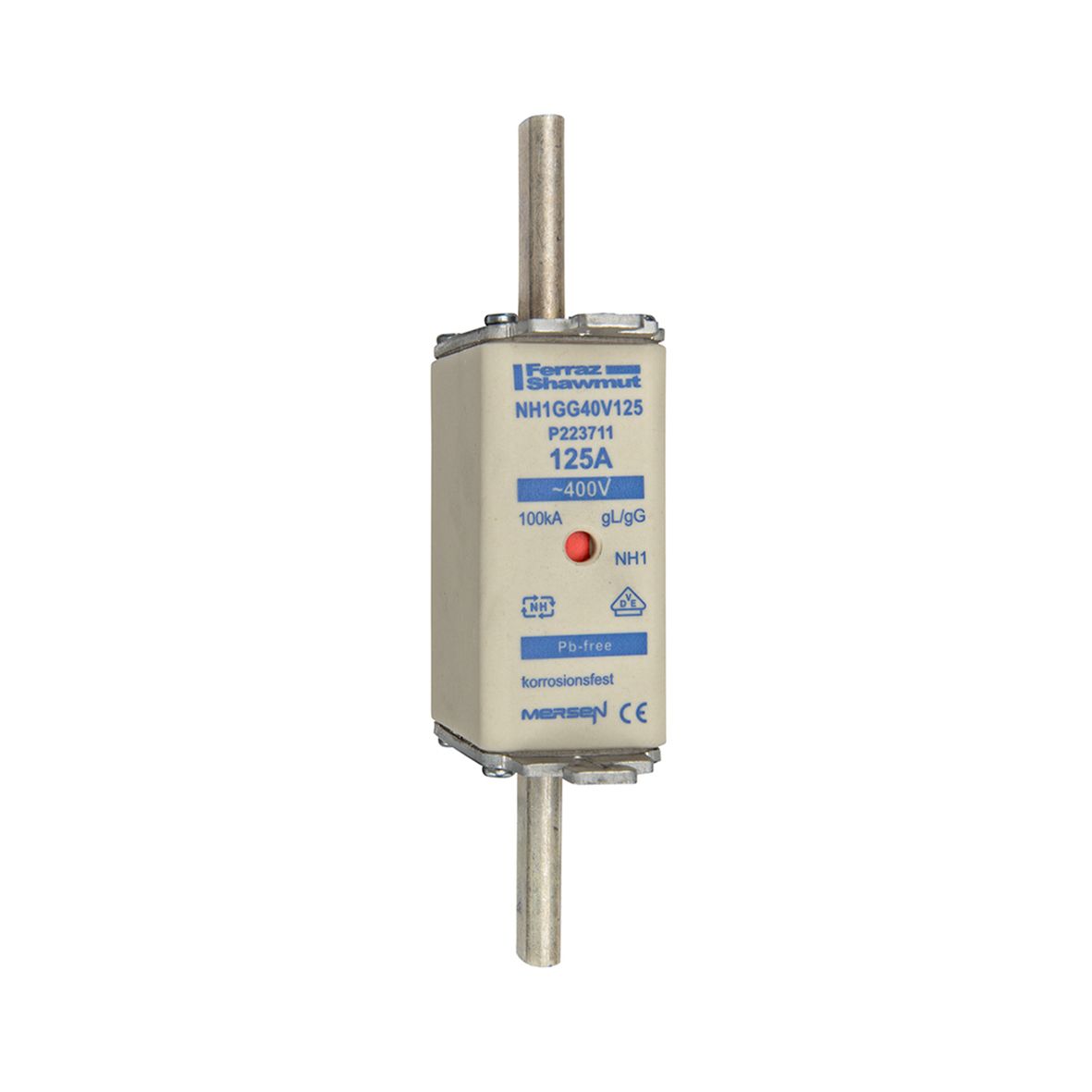 P223711 - NH fuse-link gG, 400VAC, size 1, 125A double indicator/live tags